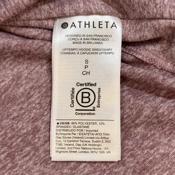 Athleta Women's Uptempo Heather Purple Hoodie  - Size Small - Picture 5 of 8
